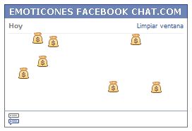 Como poner una Carita bolsa con dinero en Facebook