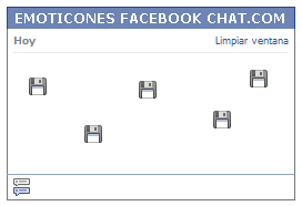 Como poner una Carita floppy disk en Facebook