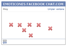 Como poner una Carita letra equis roja en Facebook