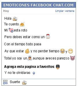 Conversacion con Emoticon abrir candado para Facebook