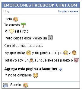 Conversacion con Emoticon acuarela de paint para Facebook