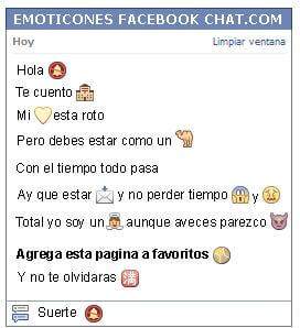 Conversacion con Emoticon alarma apagada para Facebook