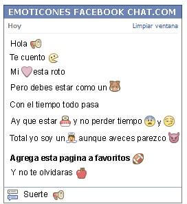 Conversacion con Emoticon alta voz para Facebook