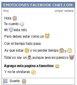 Conversacion con Emoticon anciana para Facebook