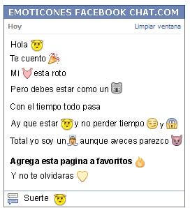 Conversacion con Emoticon angel para Facebook