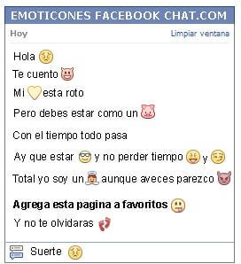 Conversacion con Emoticon angustia para Facebook