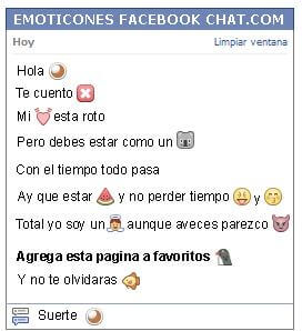 Conversacion con Emoticon arroz con curry para Facebook