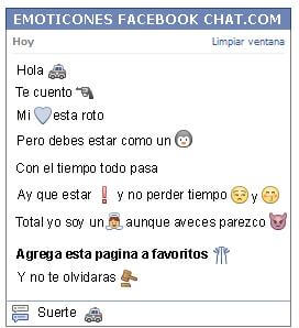 Conversacion con Emoticon auto de policia para Facebook