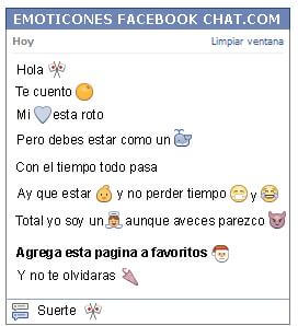 Conversacion con Emoticon banderas cruzadas para Facebook