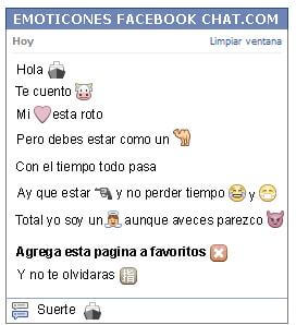 Conversacion con Emoticon barco para Facebook