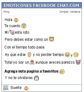 Conversacion con Emoticon bebe para Facebook