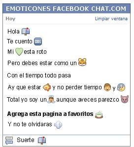 Conversacion con Emoticon buzon abierto para Facebook