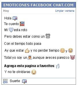 Conversacion con Emoticon buzon cerrado para Facebook