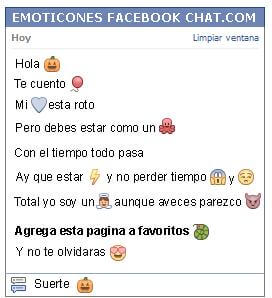 Conversacion con Emoticon calabaza para Facebook