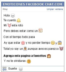 Conversacion con Emoticon calavera para Facebook