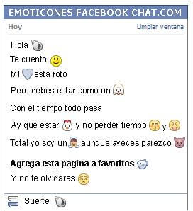 Conversacion con Emoticon caracol para Facebook