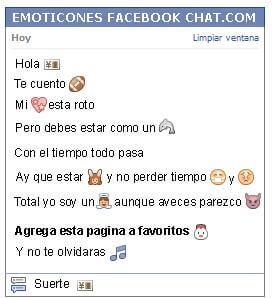 Conversacion con Emoticon carnet de identidad para Facebook