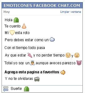 Conversacion con Emoticon carpa para Facebook