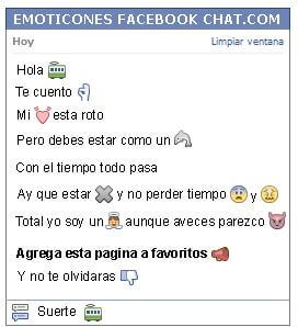 Conversacion con Emoticon carro de tren para Facebook