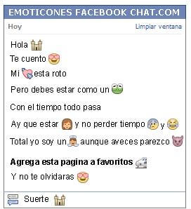 Conversacion con Emoticon castillo para Facebook