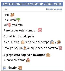 Conversacion con Emoticon chancho para Facebook