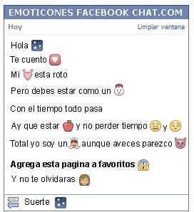 Conversacion con Emoticon cielo de noche para Facebook