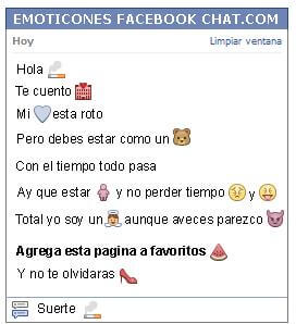 Conversacion con Emoticon cigarrillo para Facebook