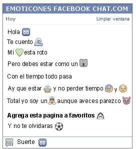 Conversacion con Emoticon cinta de grabadora para Facebook