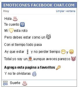 Conversacion con Emoticon comida caliente para Facebook