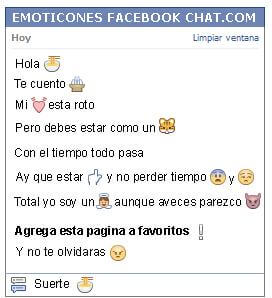 Conversacion con Emoticon comida china para Facebook