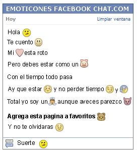 Conversacion con Emoticon confundido para Facebook