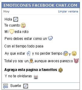 Conversacion con Emoticon disco para Facebook