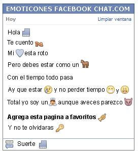 Conversacion con Emoticon edificio para Facebook