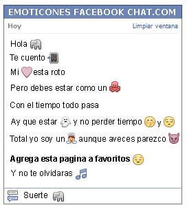 Conversacion con Emoticon elefante para Facebook