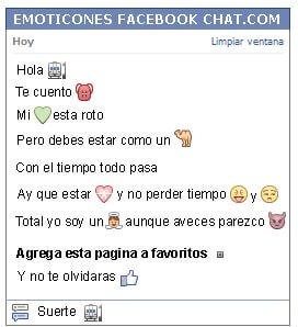 Conversacion con Emoticon estacion de tren para Facebook