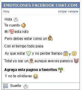 Conversacion con Emoticon fantasma para Facebook