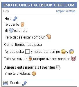 Conversacion con Emoticon flecha curvada hacia arriba para Facebook