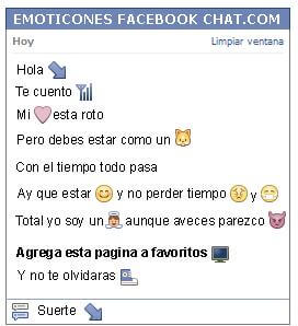 Conversacion con Emoticon flecha diagonal hacia abajo a la derecha para Facebook