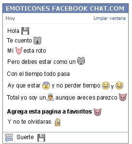 Conversacion con Emoticon floppy disk para Facebook