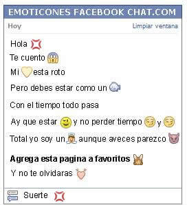 Conversacion con Emoticon golpe para Facebook