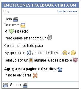 Conversacion con Emoticon grabar una pelicula para Facebook