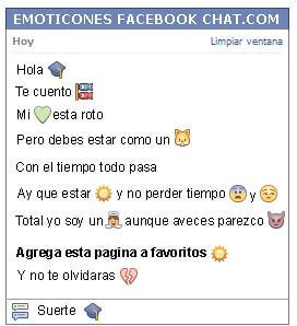 Conversacion con Emoticon graduacion para Facebook