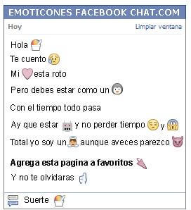 Conversacion con Emoticon helado en vaso para Facebook