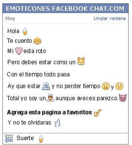 Conversacion con Emoticon helado para Facebook