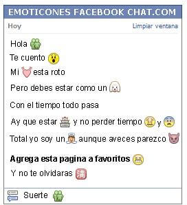 Conversacion con Emoticon hombre y mujer para Facebook