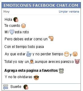 Conversacion con Emoticon hombre para Facebook