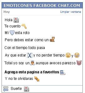 Conversacion con Emoticon hospital para Facebook