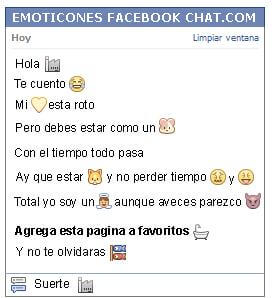 Conversacion con Emoticon industria para Facebook