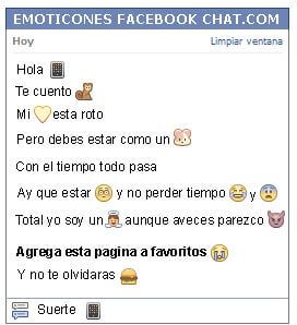 Conversacion con Emoticon iphone para Facebook