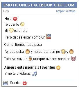 COMO PONER UN EMOTICON LABIOS EN FACEBOOK